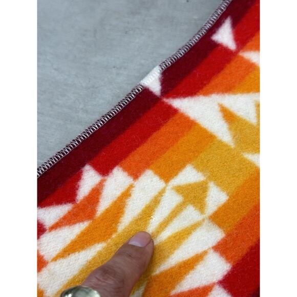 Pendleton Aztec Reversible Fringe Wool Blanket Scarf - Picture 4 of 10